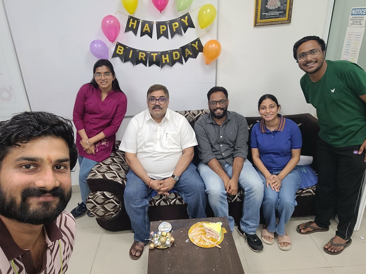 STLab team celebrating Prof. Murthy's Birthday