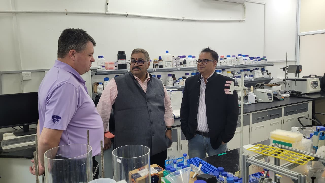 Prof. Murthy with Prof. Mark Wilkins, Kansas State Univ. and Prof. Sarkar (PIC, CRDT)