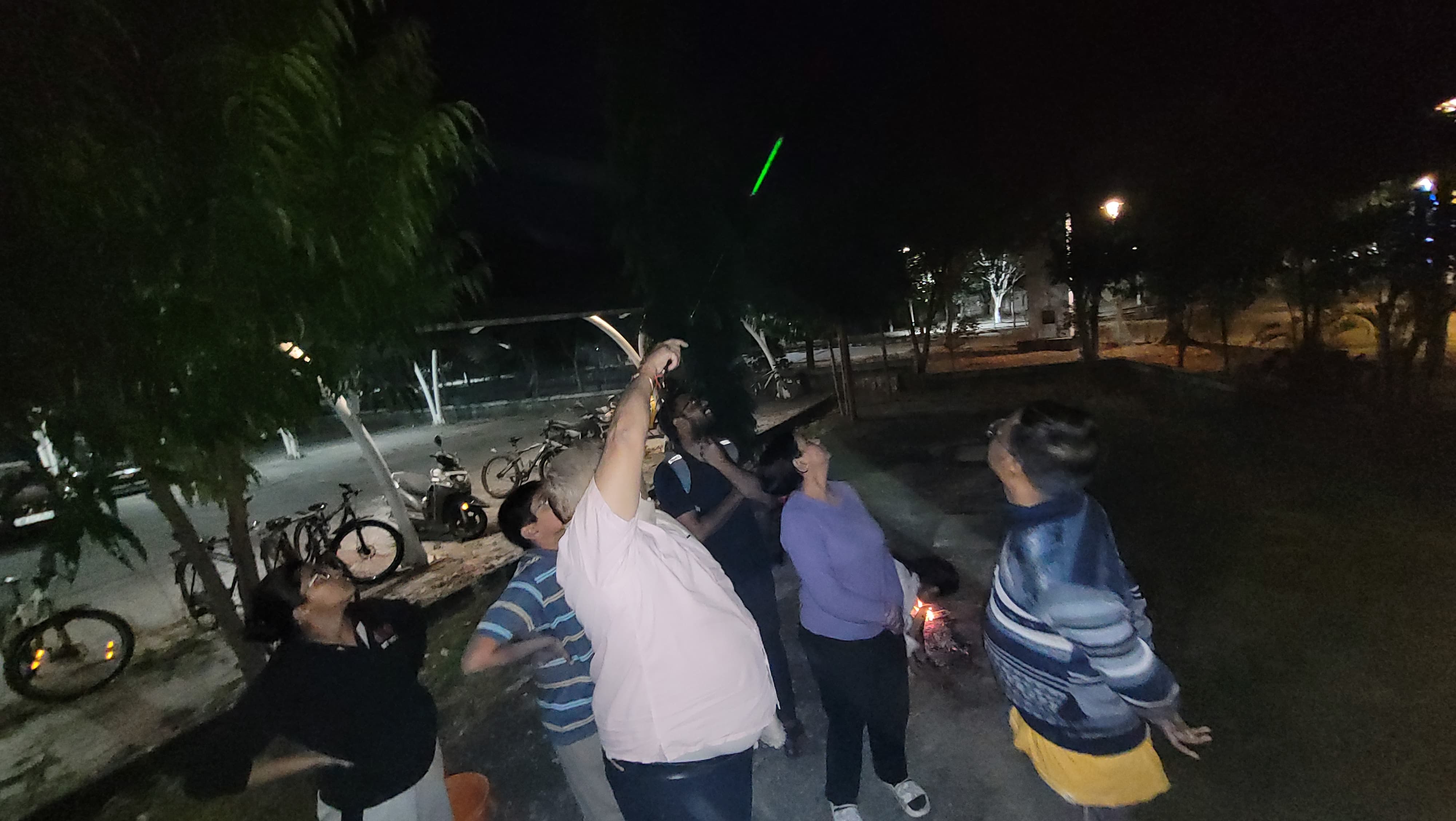 STLab members exploring the telescope during Sky Exploration