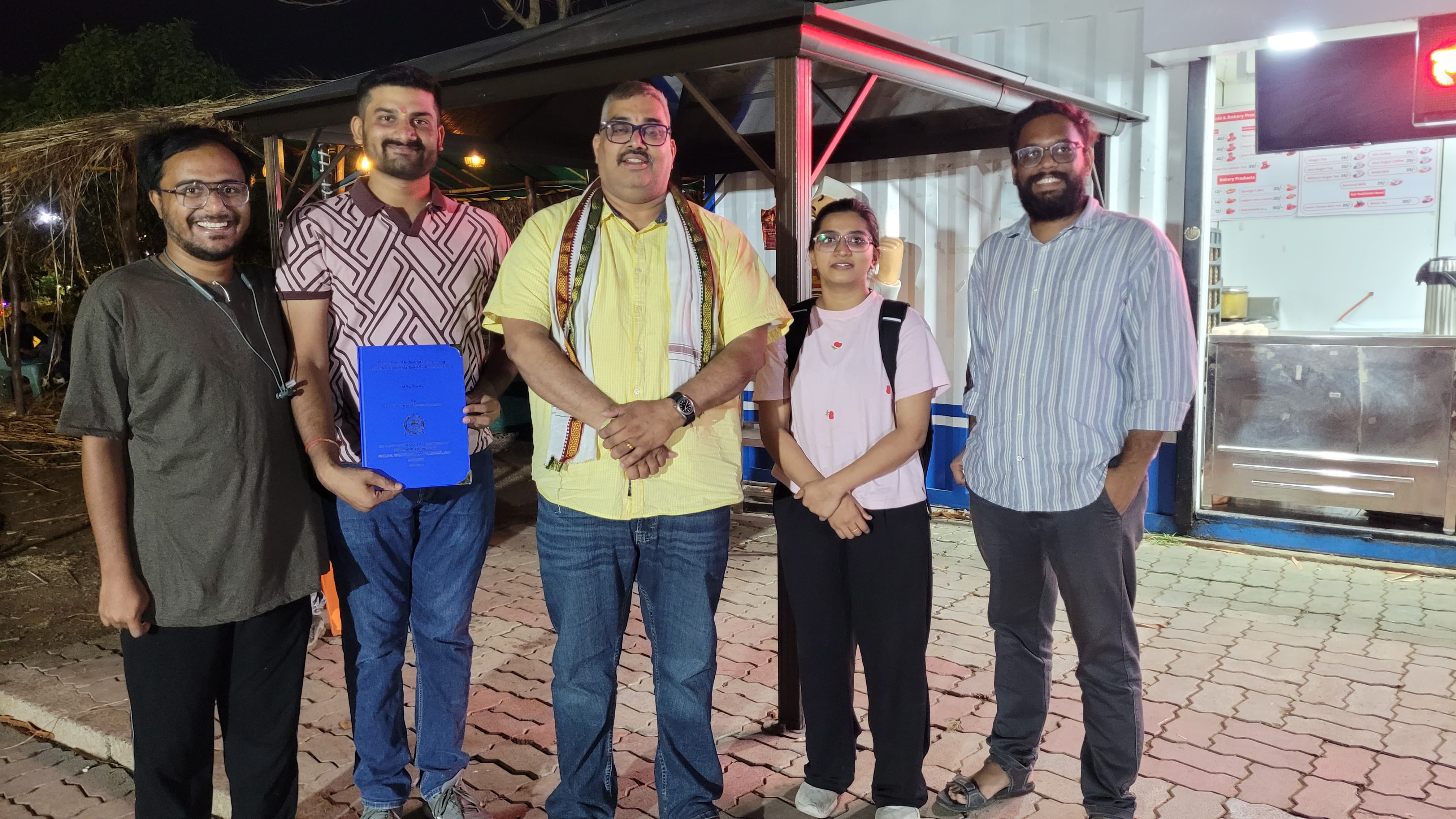 STLab's Student, Mr Abhishek D. Kalbande, is submitting his MSc. Thesis